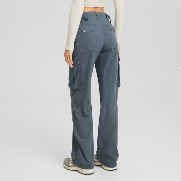 Bershka Pants & Jumpsuits Bershka Adjustable Straight Fit Cargo